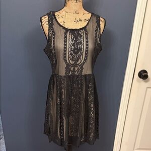 Altar’d State Black Lace Sleeveless Dress Size L